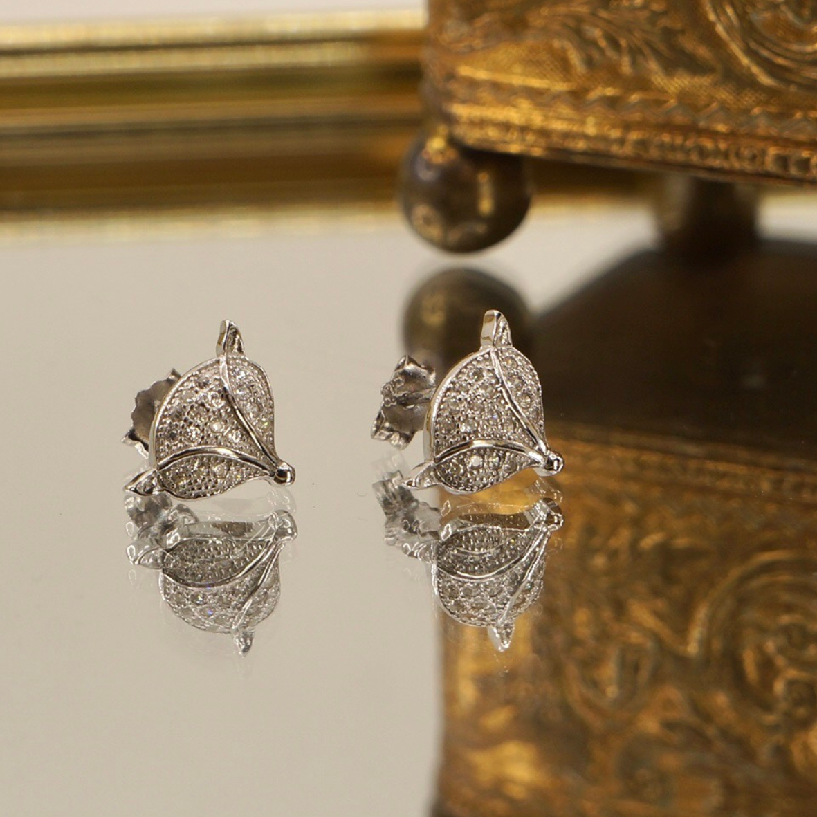 Aros plata 950 microcircón zorro