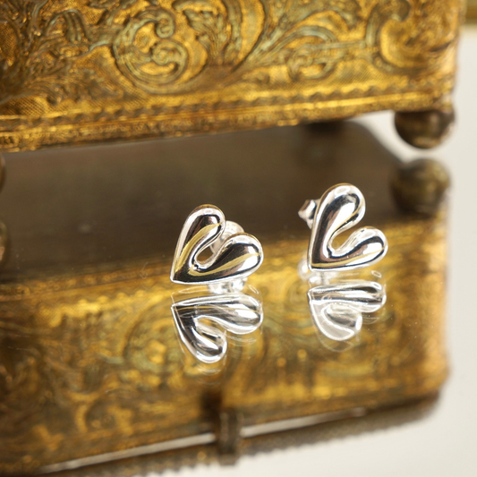 Aros plata 950 corazón