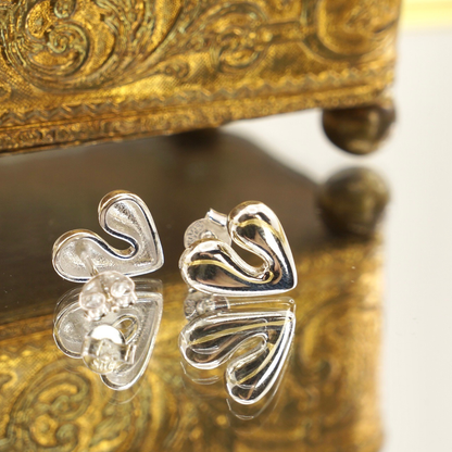 Aros plata 950 corazón