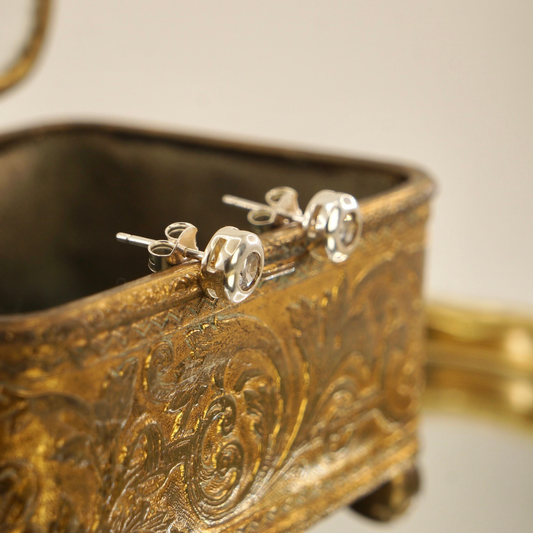 Aros plata puntos de luz circón