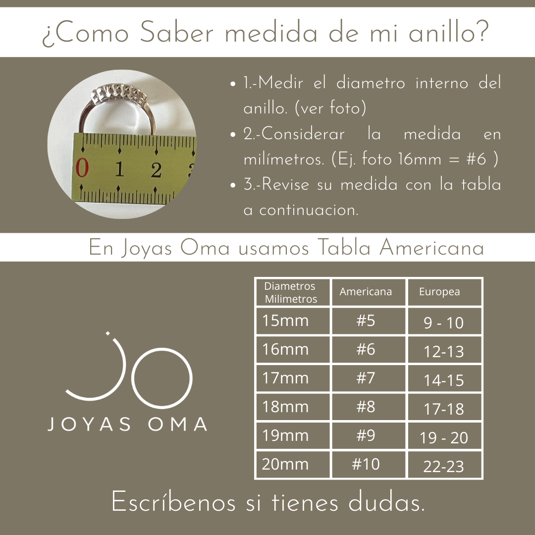 Anillo enchape oro circón
